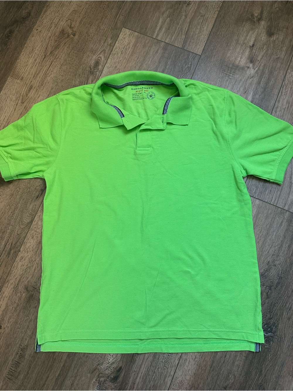 Saddlebred Perfect Polo, Men's, Bold,‎ Summer, Lime Green, Classic Fit, M